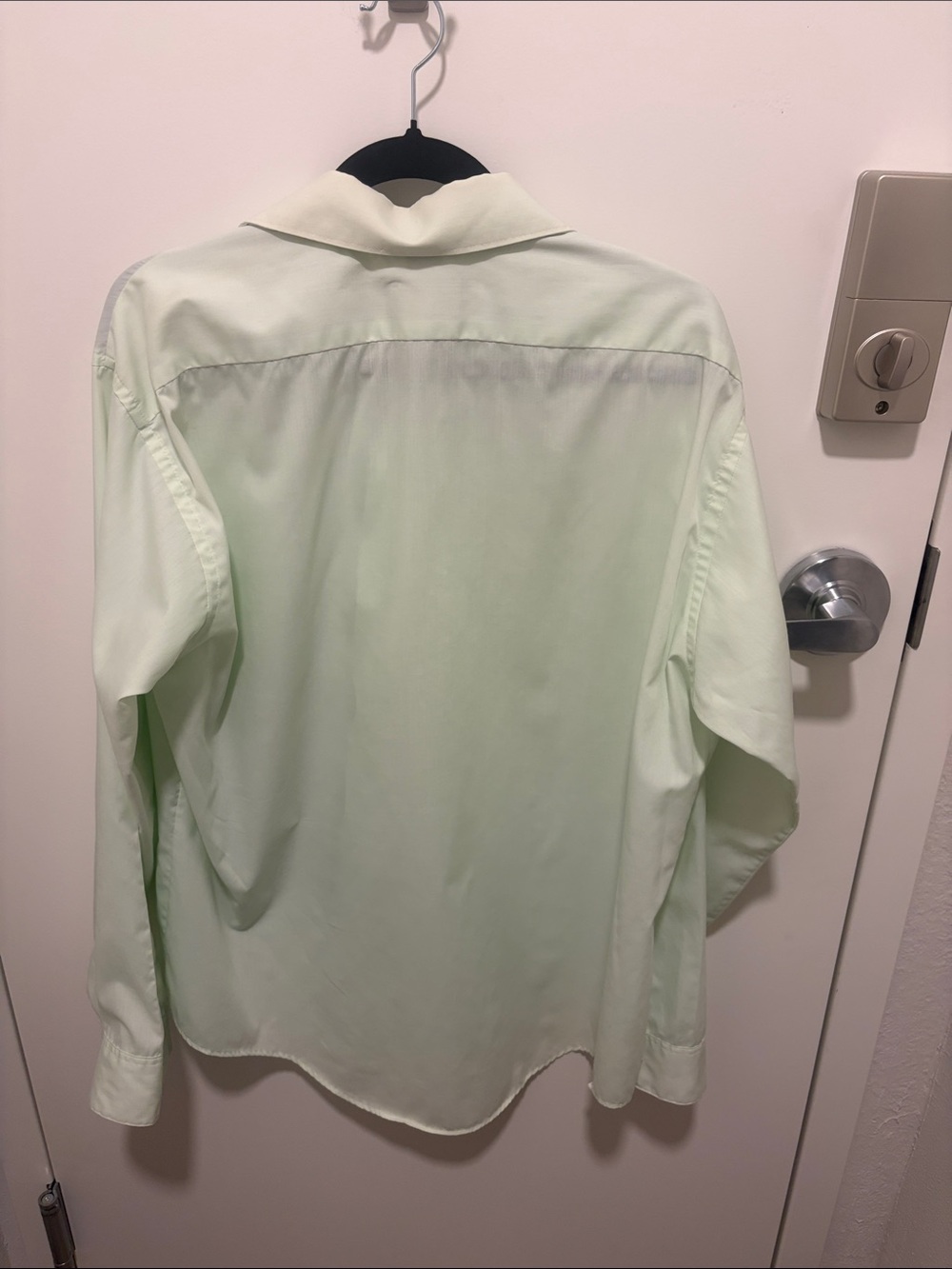 Vintage Van Heusen Mint Green Long Sleeve Dress Shirt 17 34/35 Made in USA - Picture 7 of 12